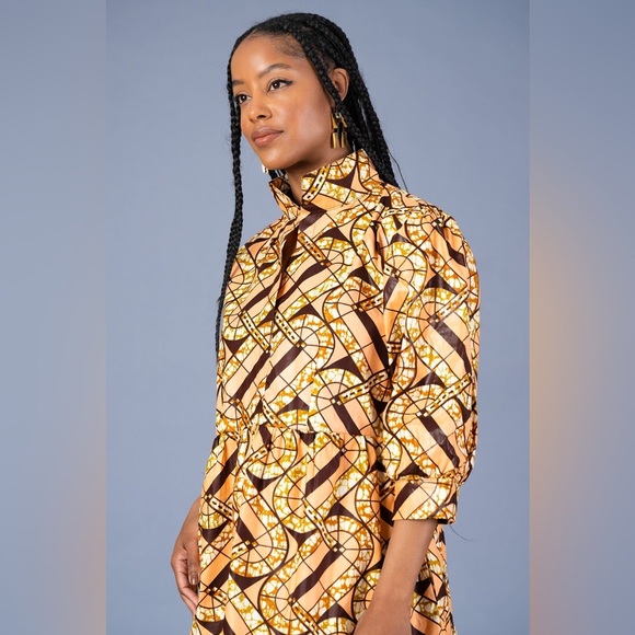 New The Oula Company Anywhere Printed A-Line Dress (25) - Picture 2 of 6